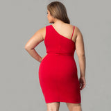 Formal Dresses & Gowns Lotus Leaf Solid Color Slant Shoulder Dress Sexy Dress