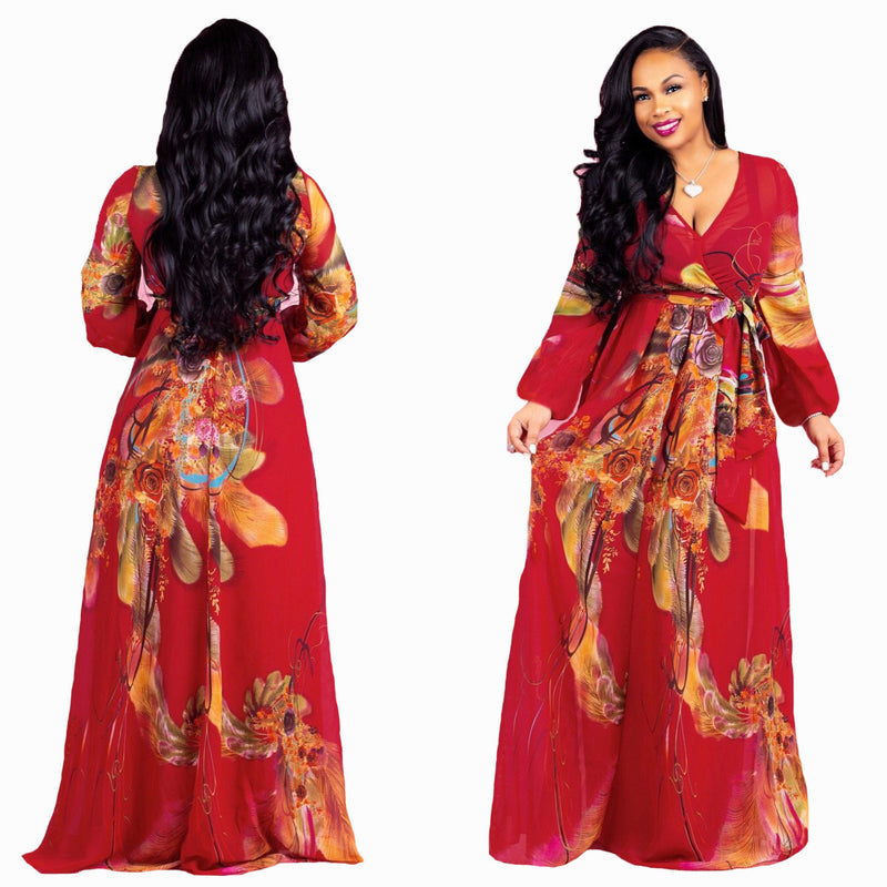 Nina Parker plus Size Dresses Chiffon Dress Fashionable Large Swing Dress Dress
