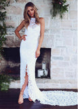 Formal Dresses & Gowns Round Neck Lace Sleeveless Formal Dress