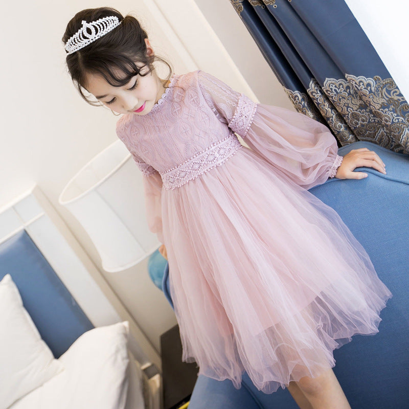 Girl Dress Spring and Summer Princess Lace Kids' Dress