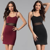 Formal Dresses & Gowns Mesh See-through Suspender Dress