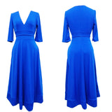 Formal Dresses & Gowns Women's Deep V Mid-Sleeve Dress Evening Gown