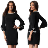 Formal Dresses & Gowns Spring plus Size Women's Dress round Neck Lotus Leaf Skirt Evening Dress