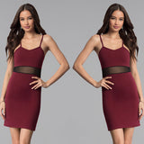 Formal Dresses & Gowns Mesh See-through Suspender Dress
