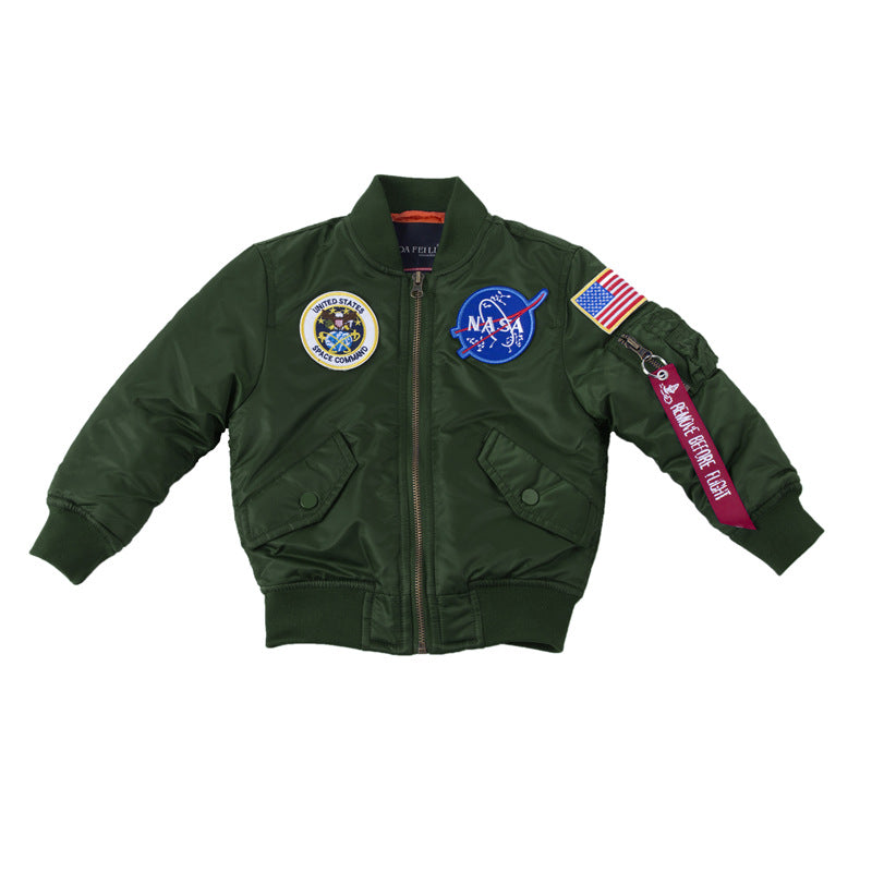 Children's Pilot Jacket Jacket Autumn and Winter Baseball Uniform