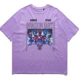 Oversized 90S T Shirt Japanese Five-Star Team Fried Street Short Sleeve Loose T-shirt Men and Women