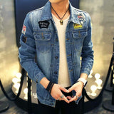 Paisley Denim Jacket Spring and Autumn Men's Denim Jacket