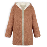 Women Winter Coats Women's Coat Lamb Wool Long Sleeve Hooded Jacket