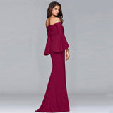Formal Dresses & Gowns Evening Long Dress Sexy off-Neck Split Women's Dress