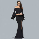 Formal Dresses & Gowns Evening Long Dress Sexy off-Neck Split Women's Dress