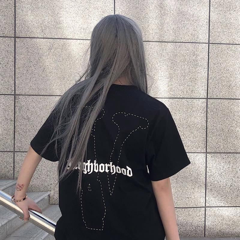 Skull Vlone Shirt Vlone Skull Letter Large V Printed Couple Short Sleeve T-shirt