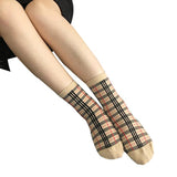 Retro Plaid Cotton Comfortable Breathable Socks