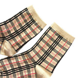 Retro Plaid Cotton Comfortable Breathable Socks