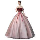 Women's Evening Dress Ball Gown Princess Quinceanera Wedding Dresses Host Costume Solo Gown Long Slimming Dress