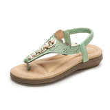 Flat Dress Sandals Pearl Fashion Round Toe Summer Large Size Sandals