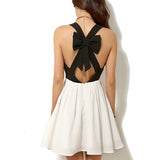 Homecoming Dresses Women's Strap Exposed Back Bow Dress