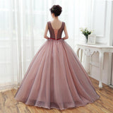 Women's Evening Dress Ball Gown Princess Quinceanera Wedding Dresses Host Costume Solo Gown Long Slimming Dress