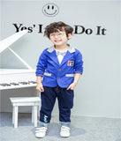 Children Boy Co Ord Coat T-shirt Pants 3 Piece Set