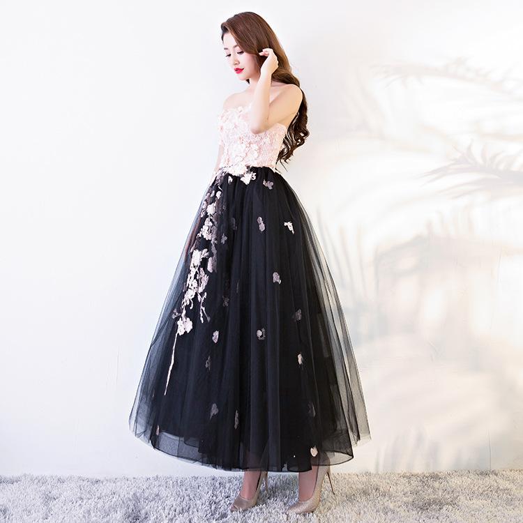 Women'S Evening Dress Ball Gown Princess Quinceanera Wedding Dress Sweet Mid-Length Banquet Evening Dress