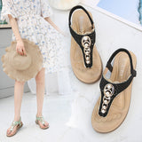 Flat Dress Sandals Pearl Fashion Round Toe Summer Large Size Sandals