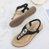 Flat Dress Sandals Pearl Fashion Round Toe Summer Large Size Sandals
