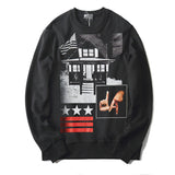 GVC Hoodie Autumn Winter Cotton round Neck Print Sweatshirt Loose Couple