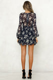 Emery Rose Dresses Autumn Fashion Flower Print Long Sleeve Dress