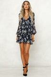 Emery Rose Dresses Autumn Fashion Flower Print Long Sleeve Dress