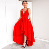 Homecoming Dresses Slip plus Size Women's V-neck Swing Dress Sexy