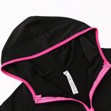 BBL Jacket Women's Autumn and Winter Exercise Coat Training Running Color Matching Zipper Hoodie