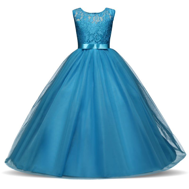First Communion Dress Vestidos De Primera Comunion Lace Ball Gown Girl Party Princess Pageant Gown Bow Princess Dress