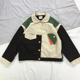 Baggy Jacket Splicing Coat Student Female