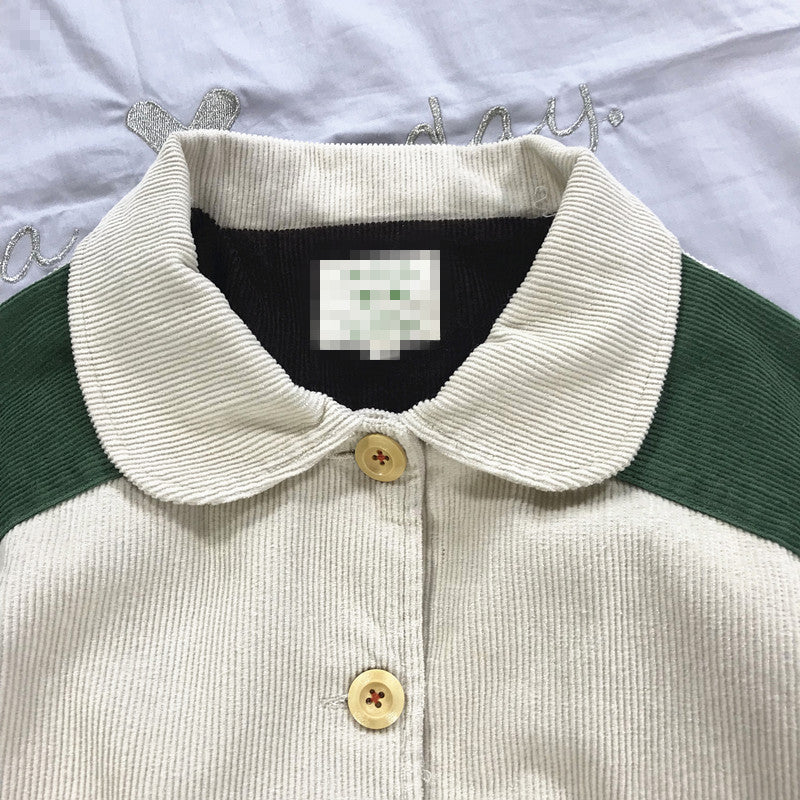 Baggy Jacket Splicing Coat Student Female