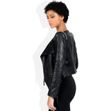 Leather Biker Coat Gothic Leather Jacket Women Pu Jackets Leather Coat Women Jacket plus Size Slim Fit Rivet Punk Jacket