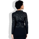 Leather Biker Coat Gothic Leather Jacket Women Pu Jackets Rivet Slim Fit Stand-up Collar Slim Fit Short Motorcycle Clothing
