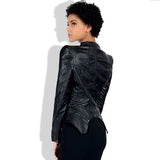 Leather Biker Coat Gothic Leather Jacket Women Pu Jackets Slim Rivet Zipper Stitching Motorcycle Jacket
