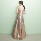 Homecoming Dresses Banquet Evening Dress Women Sequined Noble Elegant Host Dress