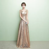 Homecoming Dresses Banquet Evening Dress Women Sequined Noble Elegant Host Dress