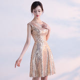 Homecoming Dresses Banquet Evening Dress Women Sequined Noble Elegant Host Dress