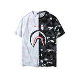 WGM Shirt Color Matching T-shirt Men's and Women's Casual Short Sleeve
