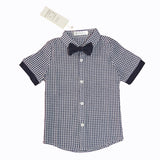 Father Son Matching Dress Shirt Summer Loose Plaid Shirt Fashion