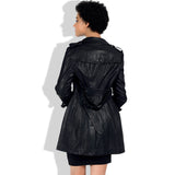 Leather Biker Coat Gothic Leather Jacket Women Pu Jackets Large Size Mid-Length Washed Windbreaker Slim Coat