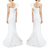 Formal Dresses & Gowns Dress Ruffle Sleeve Slim-Fit One-Shoulder Dress