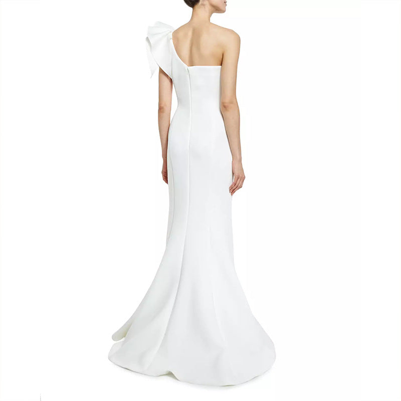 Formal Dresses & Gowns Dress Ruffle Sleeve Slim-Fit One-Shoulder Dress