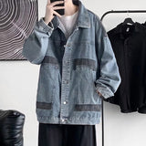 Men Denim Jacket Men's Denim Coat Autumn and Winter Leisure Baseball Uniform