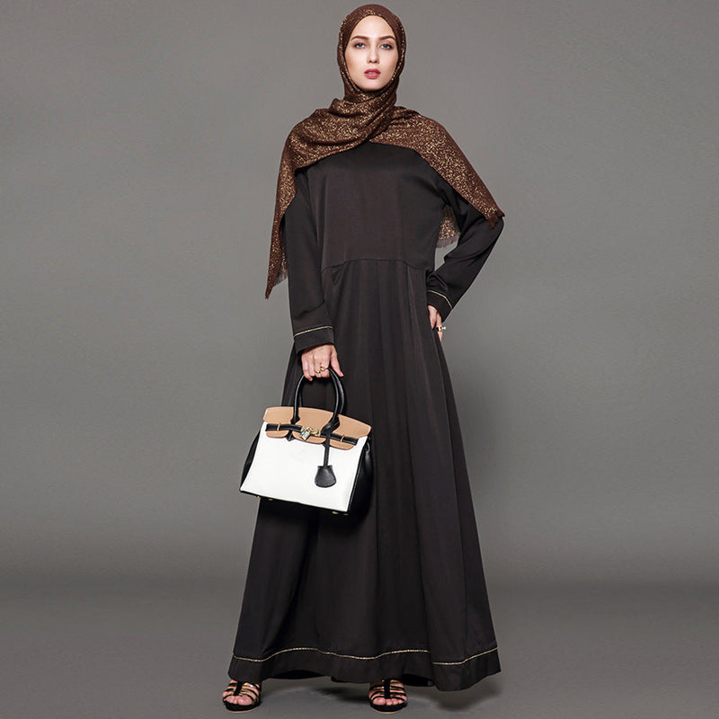 Muslim Women Stylish Kashibo Abaya Muslim Ladies Long Gown Islamic Clothing Jilbab Jalabiya Plus Size Fashion Dress