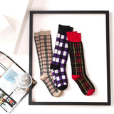 Plaid Calf Socks Knee Socks Ladies Loose Socks Calf Socks