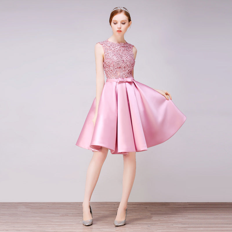 Homecoming Dresses Spring Banquet Dress Short Satin Performance