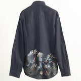 GVC Shirt Fashion Personality Baboon Pattern Cotton Long Sleeve Shirt Men