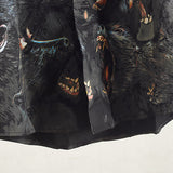GVC Shirt Fashion Personality Baboon Pattern Cotton Long Sleeve Shirt Men